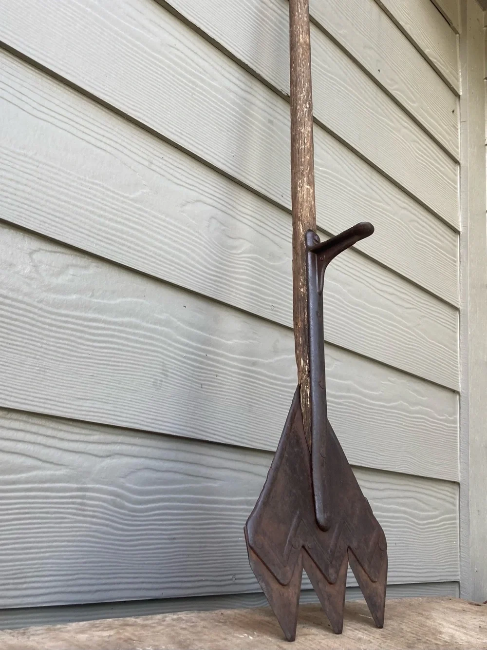 Vintage Hay Cutter Tool Metal and Wood